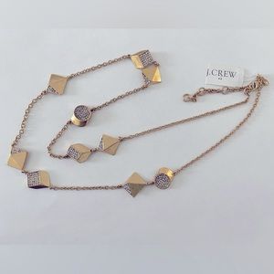 J. Crew Gold Geometric Necklace NWT